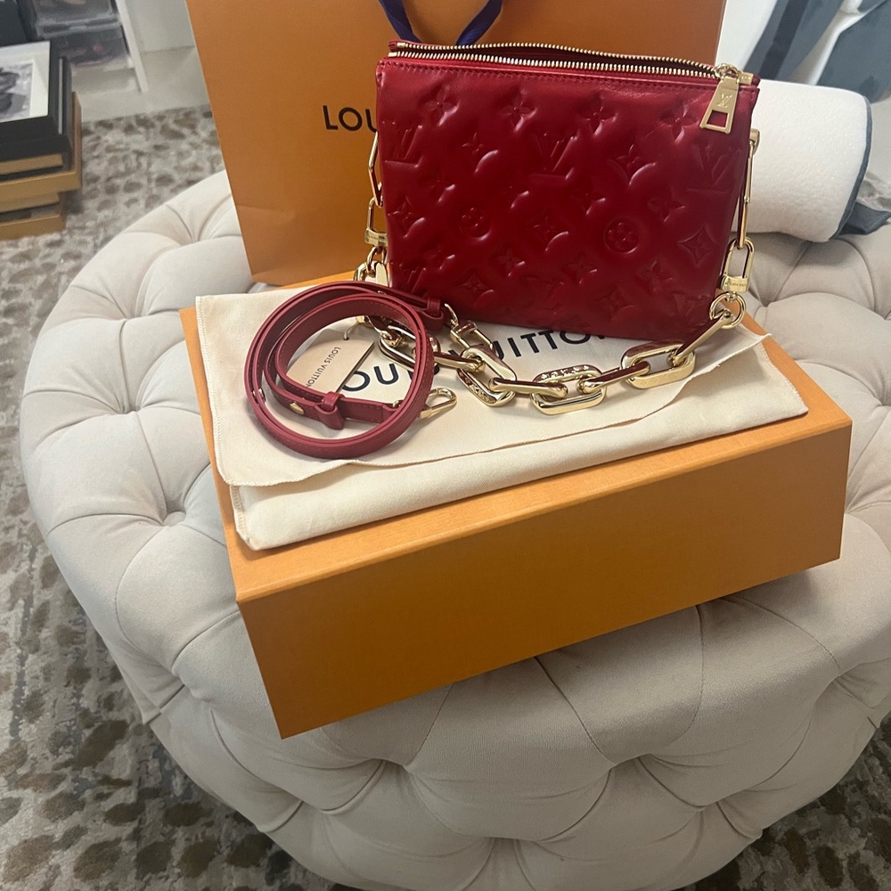 Louis Vuitton Scarlet Crossbody with Gold Chain